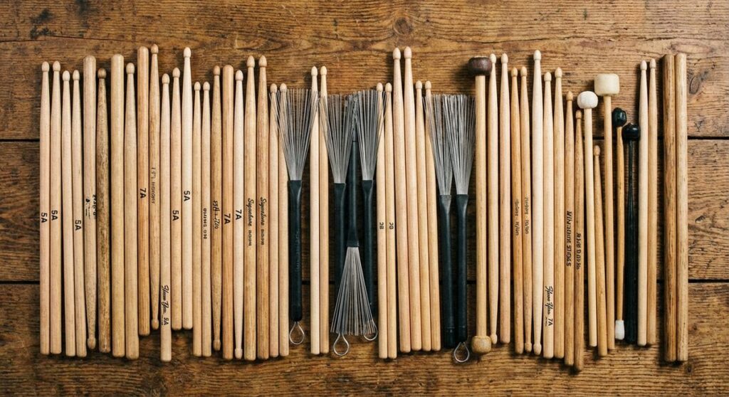 Guía de baquetas para batería