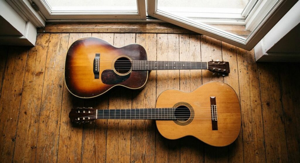Comparación guitarra acústica y clásica